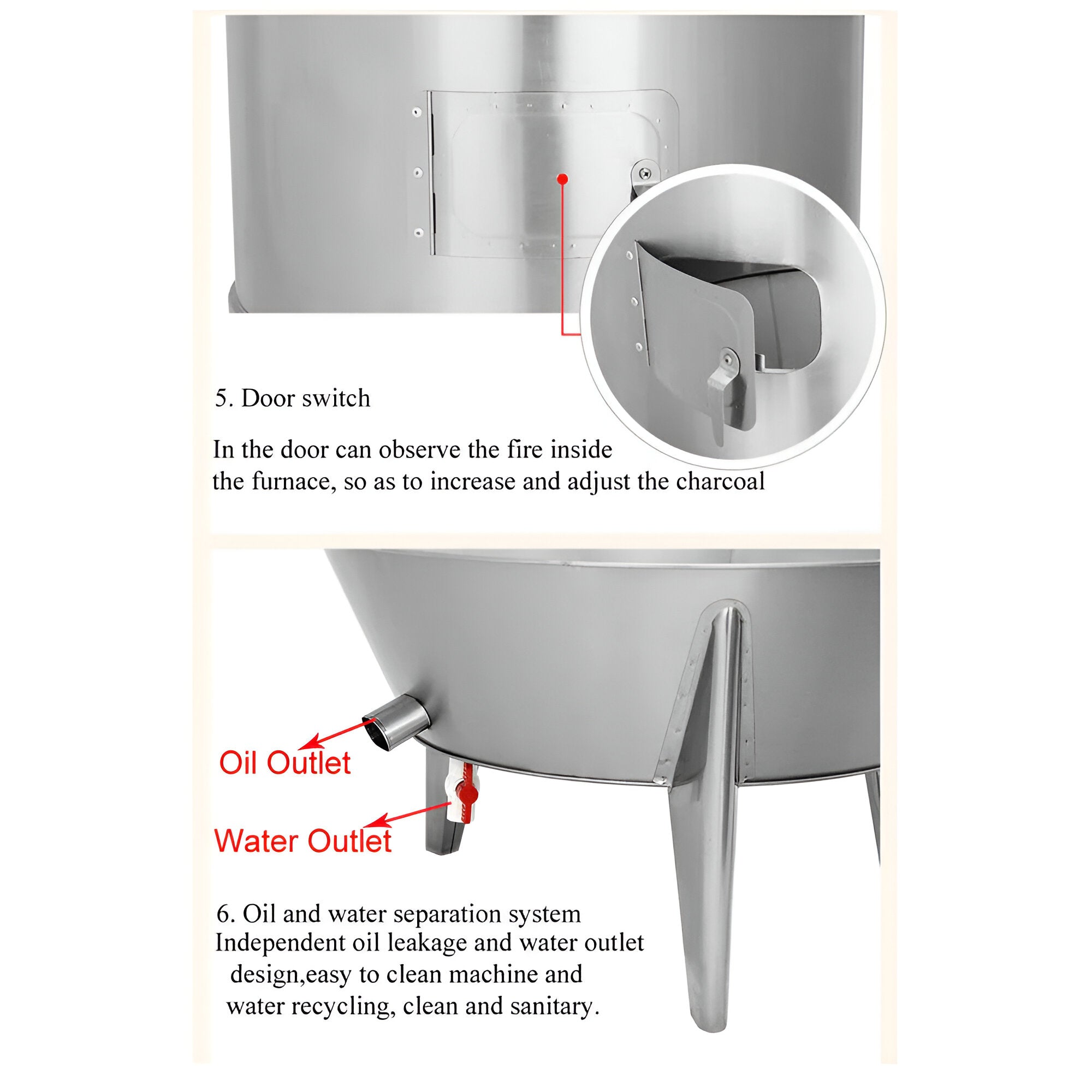 Charcoal BBQ Smoker Oven Tandoori Barbeque Roast Stainless Steel Commercial Charcoal BBQ Smoker Oven Tandoori Barbeque Roast Stainless Steel Commercial